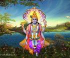Vishnu, το συντηρητικό θεός στο Trimurti